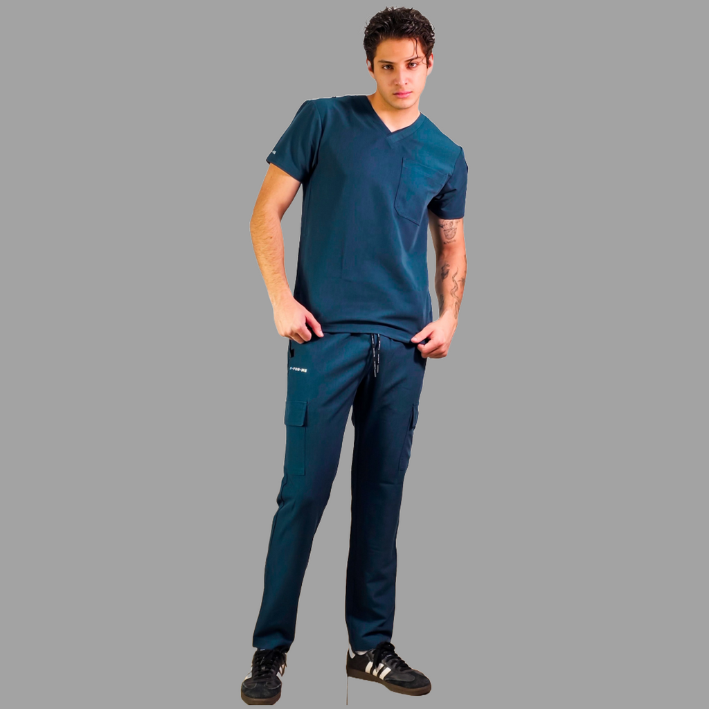 Filipina Quirurgica Antifluido Hombre Azul Caribe, Scrubs 300