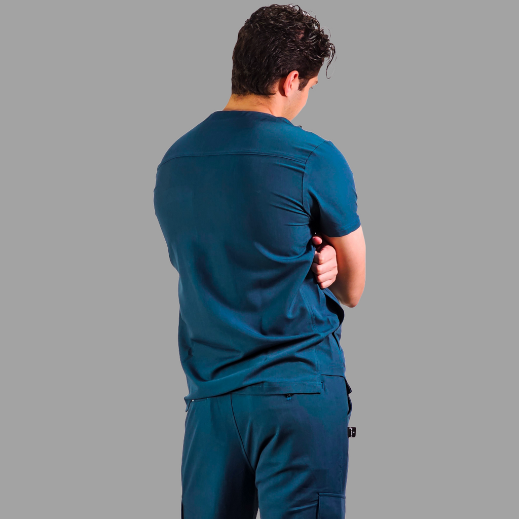 Filipina Quirurgica Antifluido Hombre Azul Caribe, Scrubs 300