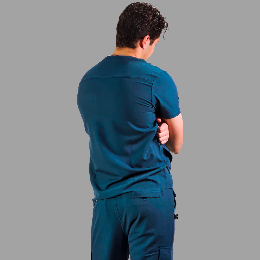 Filipina Quirurgica Antifluido Hombre Azul Caribe, Scrubs 300