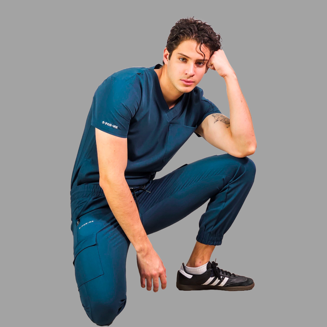 Jogger Quirurgico Antifluido Hombre Azul Caribe, Scrubs 300