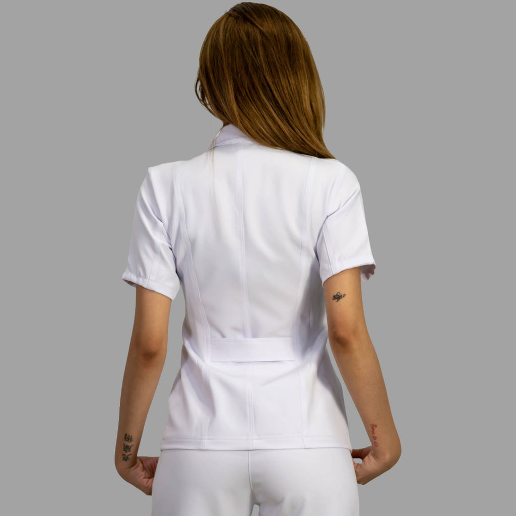 Filipina Alviero Stretch Cuello Sport Manga Corta Dama, Antifluido