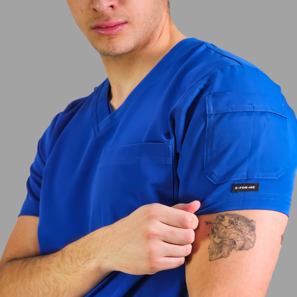 Filipina Quirurgica Antifluido Hombre Azul Rey, Scrubs 300