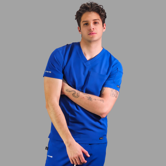 Filipina Quirurgica Antifluido Hombre Azul Rey, Scrubs 300