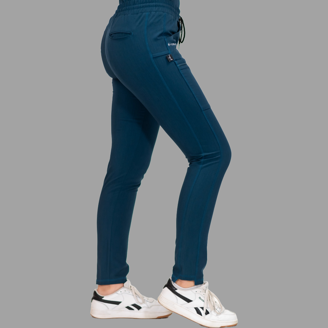 Pantalón Quirúrgico Azul Caribe Mujer Antifluido, Scrubs 300