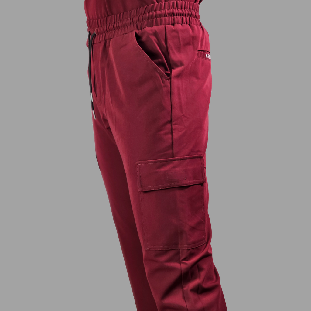 Pantalón Quirúrgico Antifluido Hombre Vino, Scrubs 300