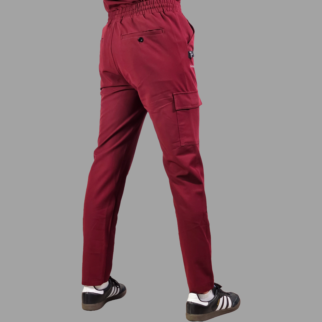 Pantalón Quirúrgico Antifluido Hombre Vino, Scrubs 300