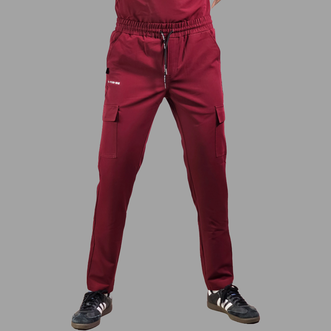 Pantalón Quirúrgico Antifluido Hombre Vino, Scrubs 300