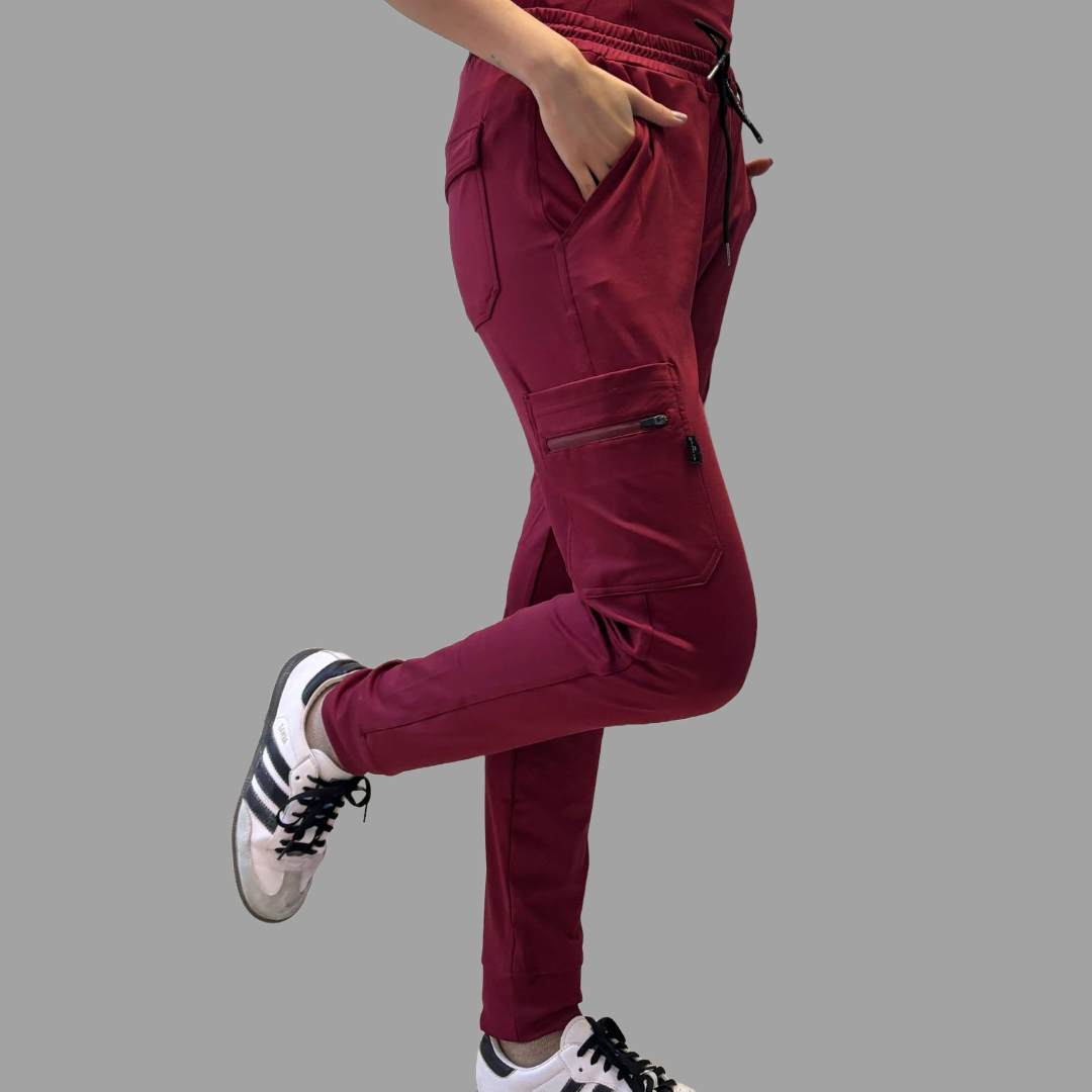 901 Jogger Mujer Super Stretch Vino, Scrubs