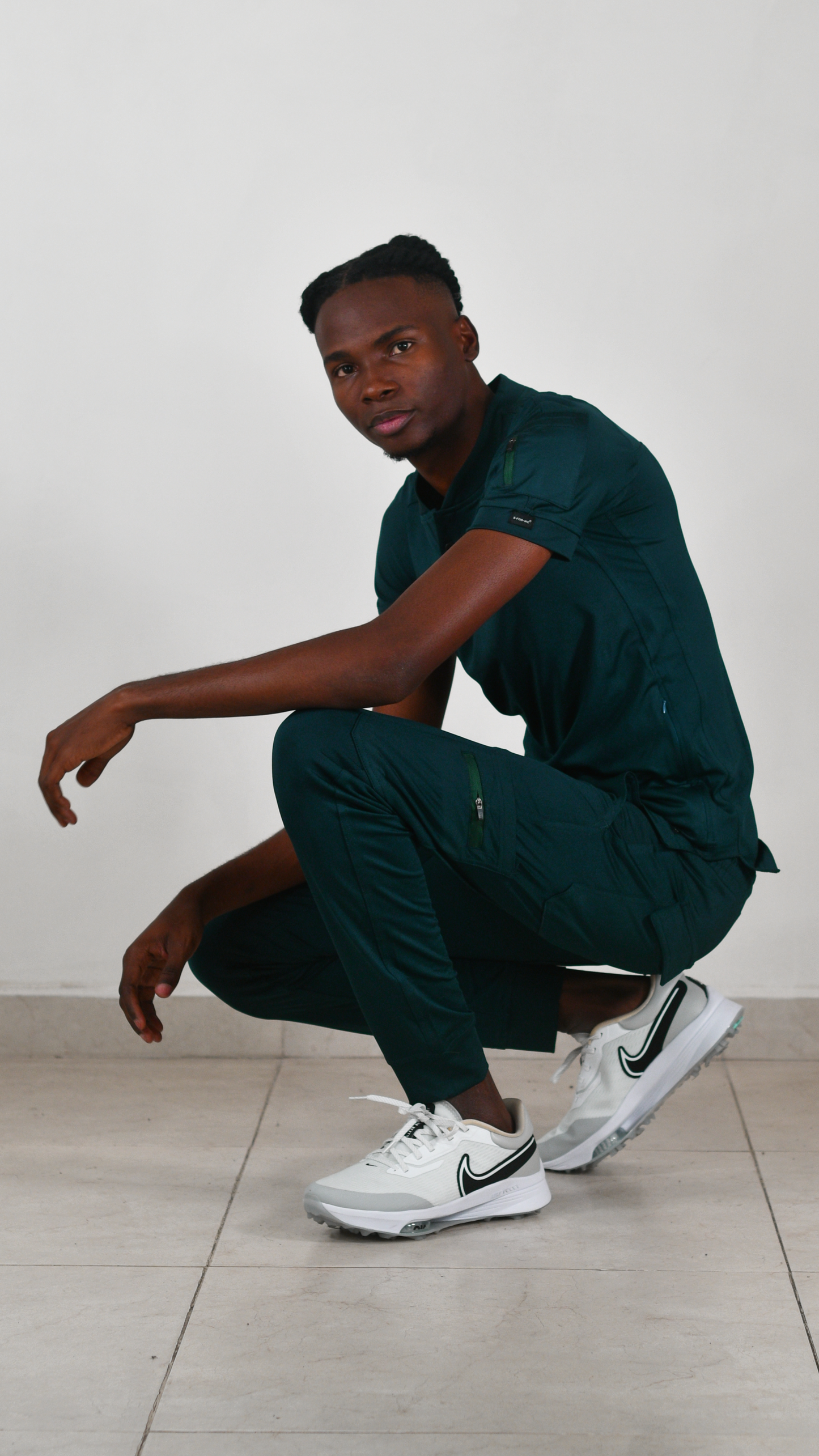 Jogger Quirurgico Hombre 901 Verde Botella Super Stretch