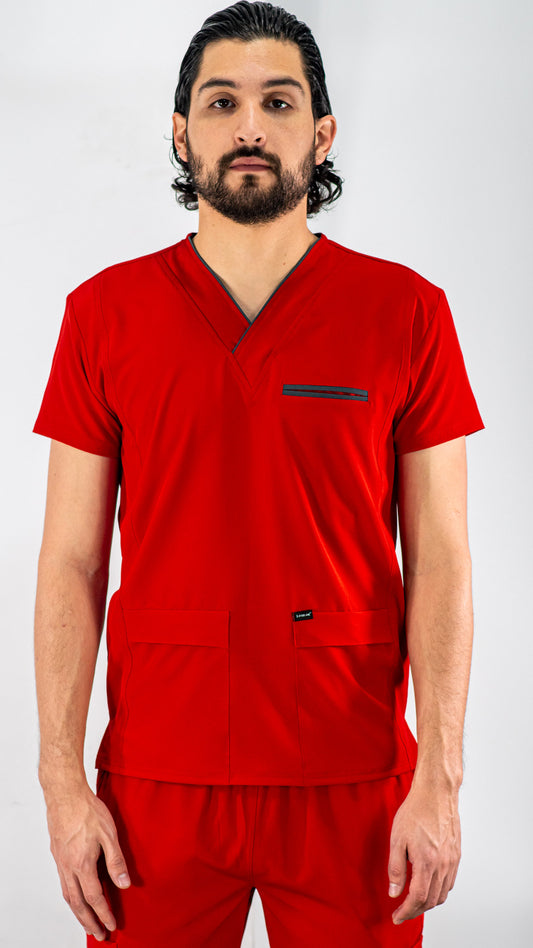 Top Fit Man 501 Red/Oxford Gray FWays