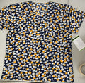 Filipina 600 Unisex Estampado Azul Marino con Bolitas Amarillas y Blancos