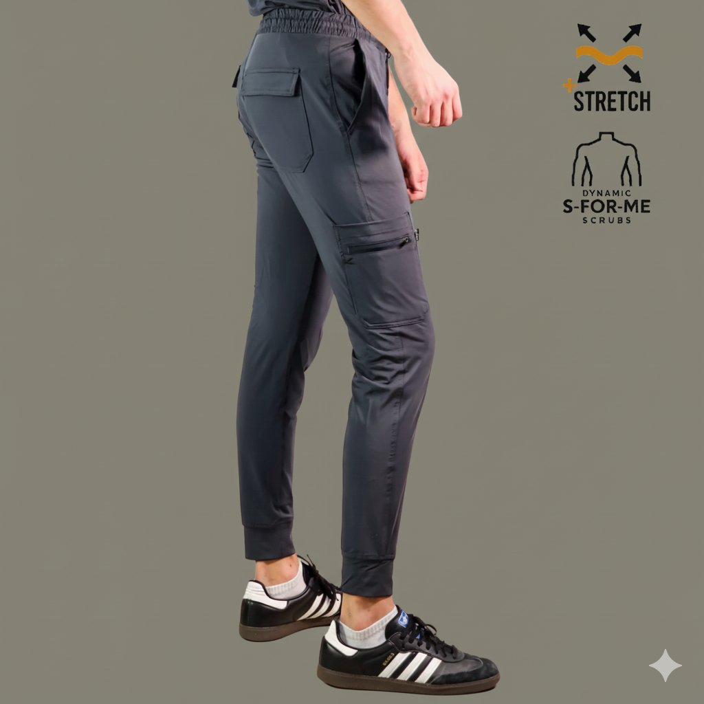 Pantalon Quirurgico Hombre 901 Gris Oxford Super Stretch