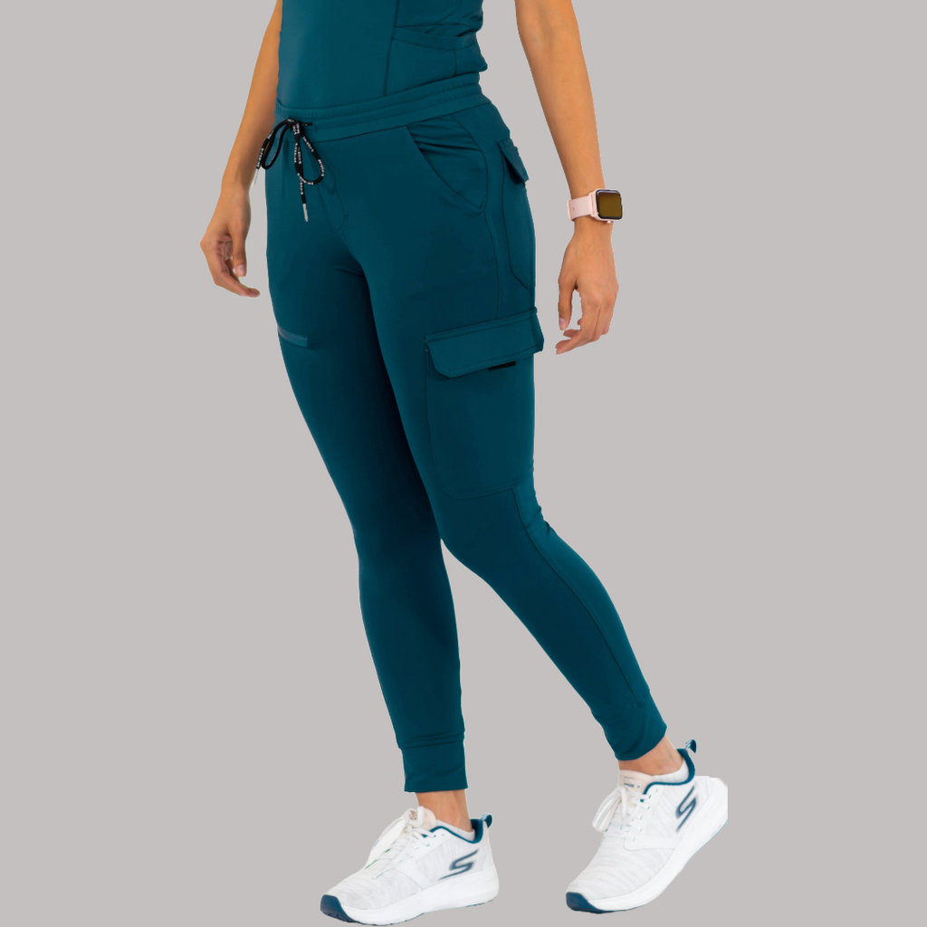 Jogger Quirúrgico Mujer Super Stretch Azul Caribe, Scrubs 905