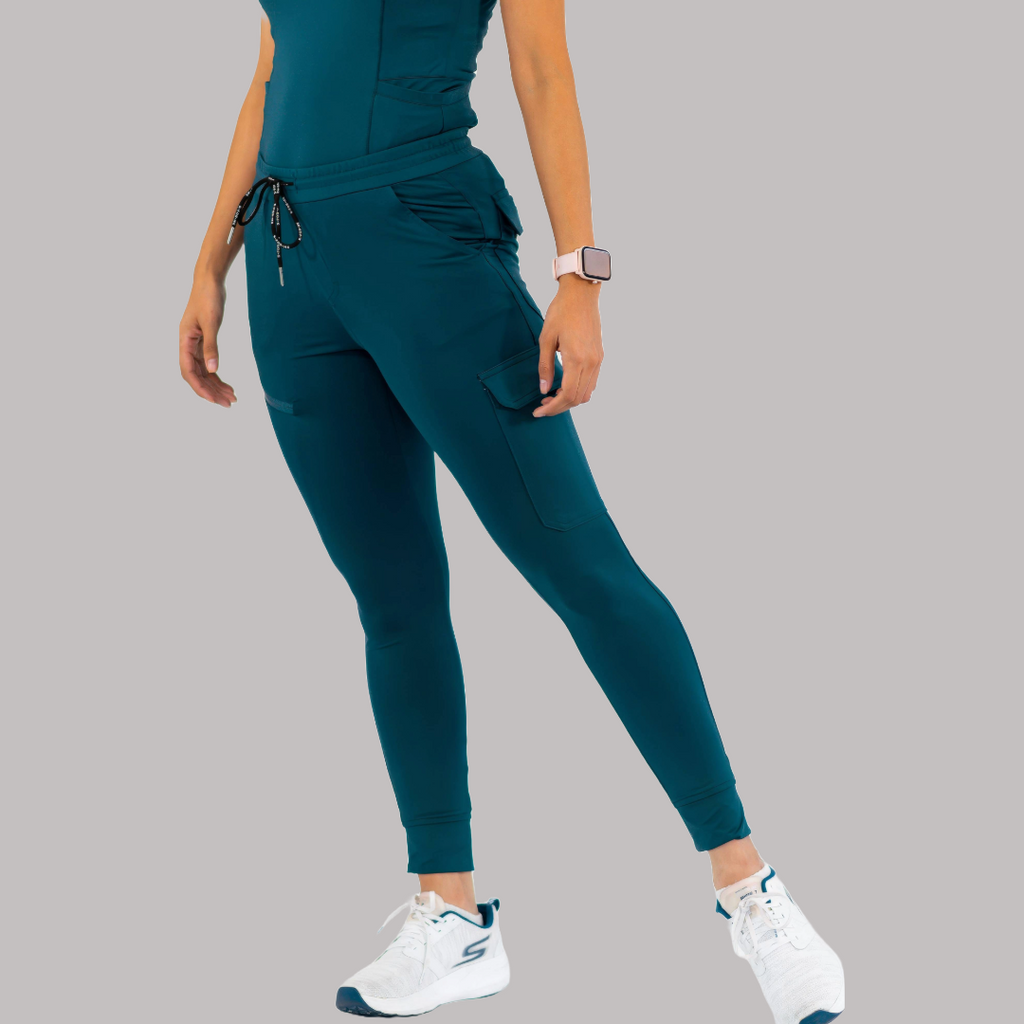 Jogger Quirúrgico Mujer Super Stretch Azul Caribe, Scrubs 905