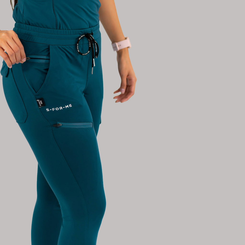 Jogger Quirúrgico Mujer Super Stretch Azul Caribe, Scrubs 905