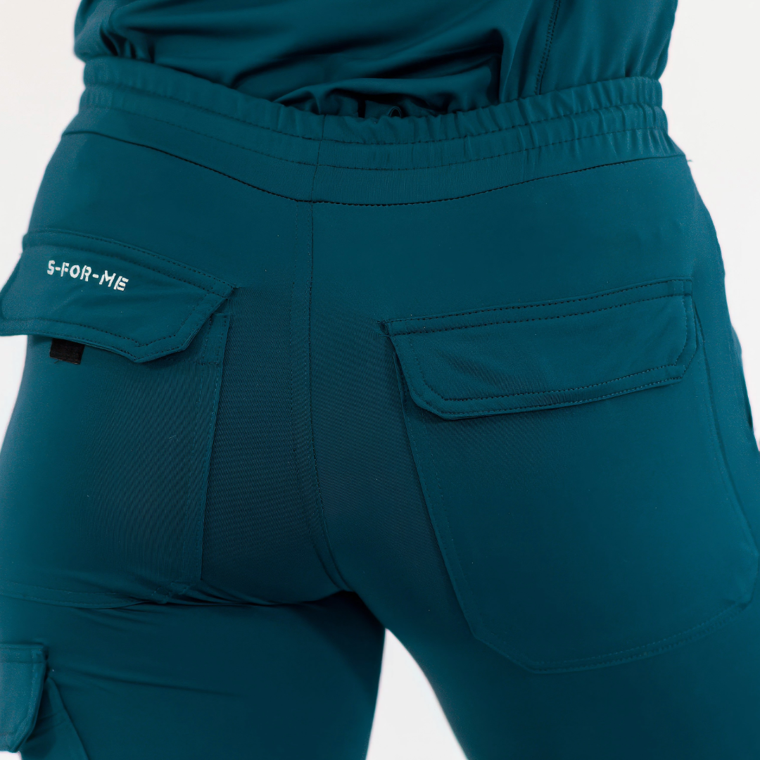 Jogger Quirúrgico Mujer Super Stretch Azul Caribe, Scrubs 905