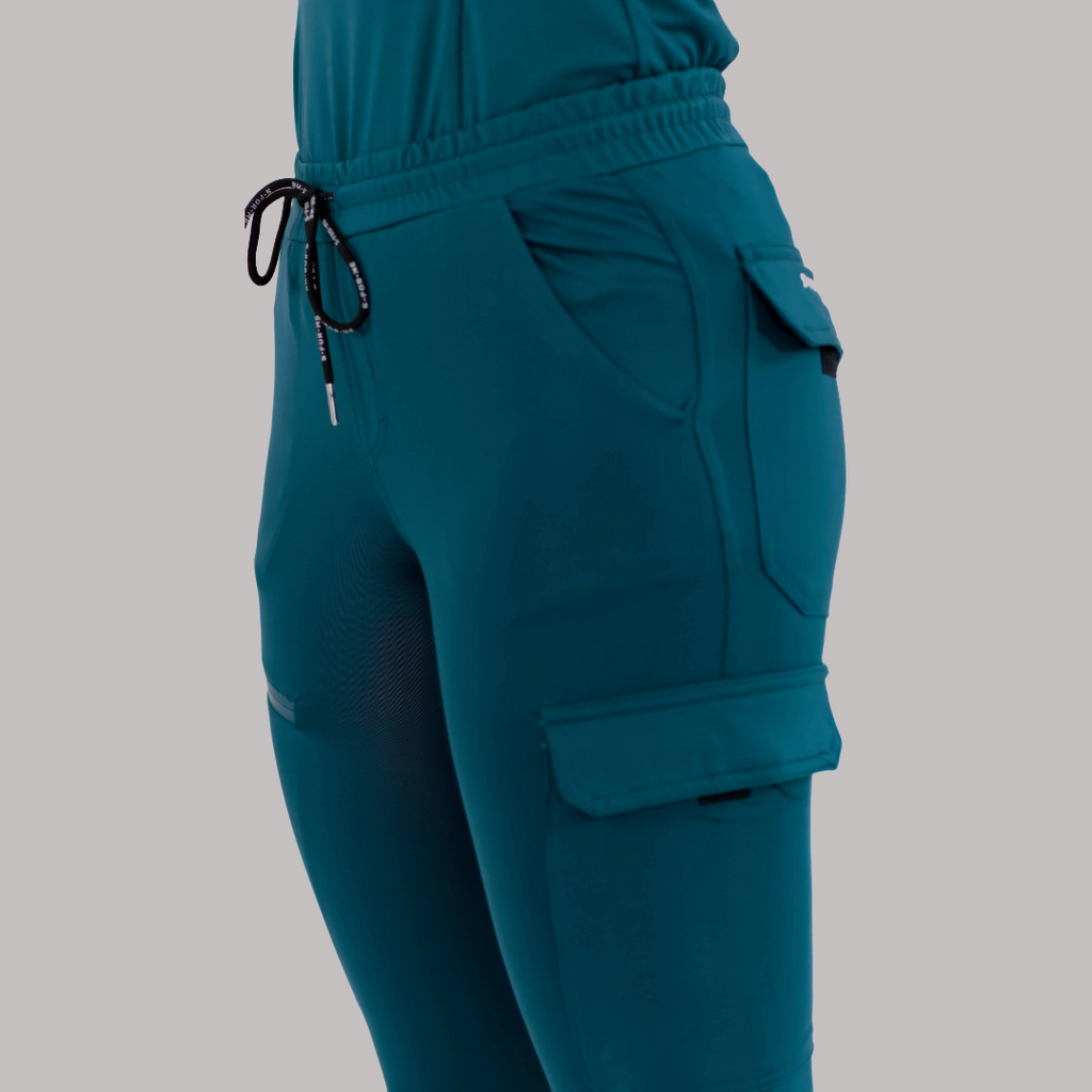 Jogger Quirúrgico Mujer Super Stretch Azul Caribe, Scrubs 905