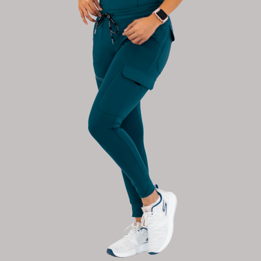Jogger Quirúrgico Mujer Super Stretch Azul Caribe, Scrubs 905