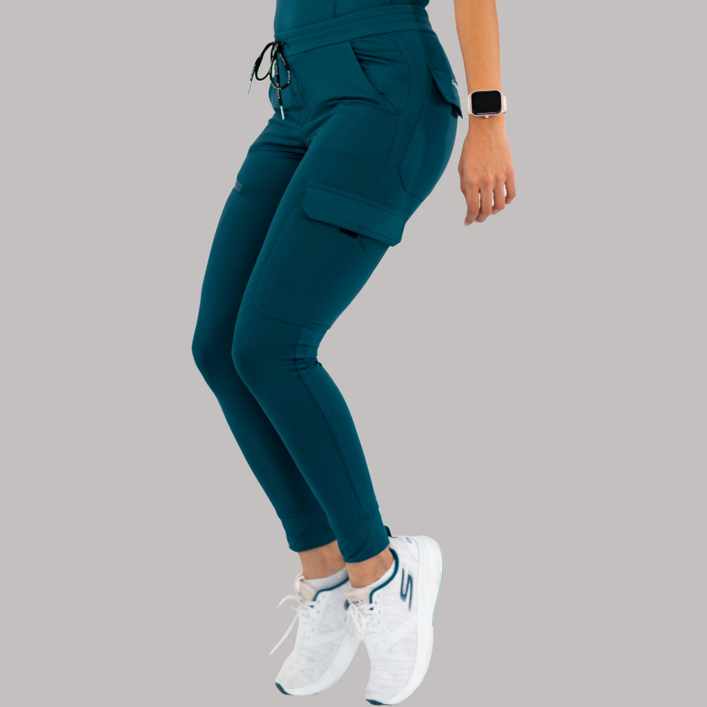 Jogger Quirúrgico Mujer Super Stretch Azul Caribe, Scrubs 905