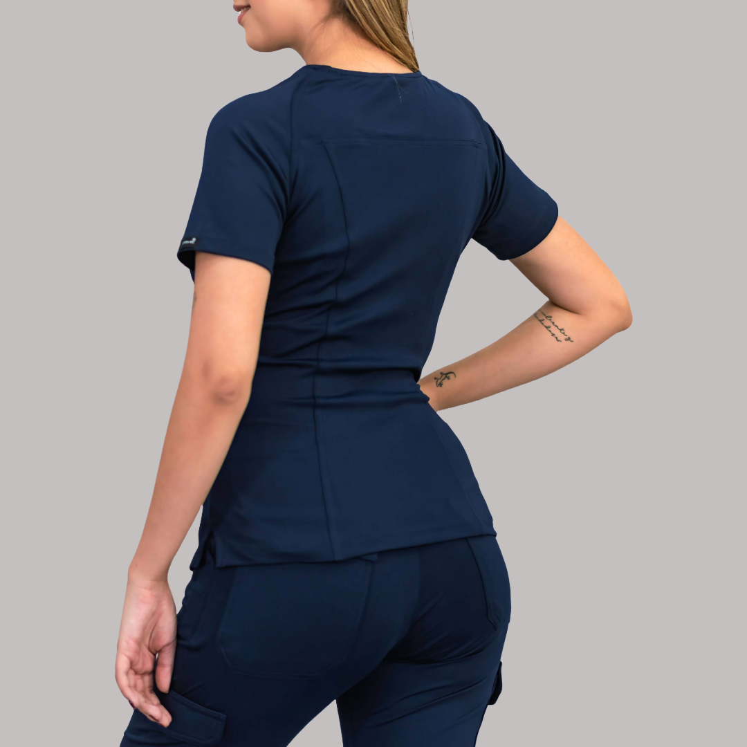 Filipina Quirúrgica Azul Marino Mujer, Super Stretch, Scrubs 901
