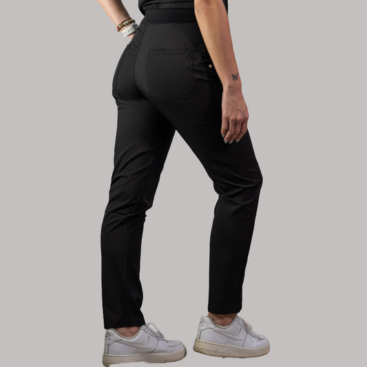 Pantalon Negro Stretch Mujer, Scrubs 610 (Uniformes Medicos)