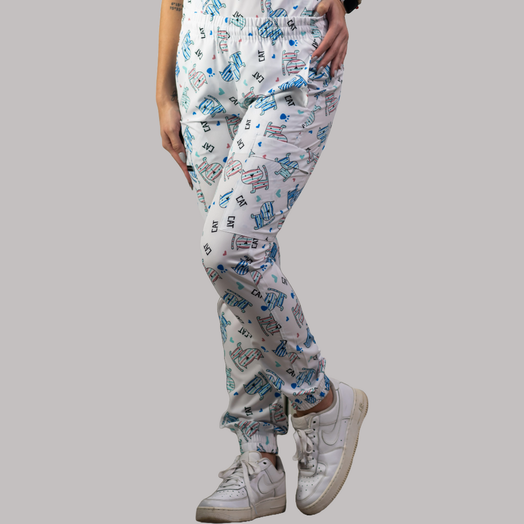 Jogger 6 bolsas Estampado cats Mujer F.W