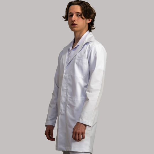 Bata Médica Blanca Hombre Stretch Pure White