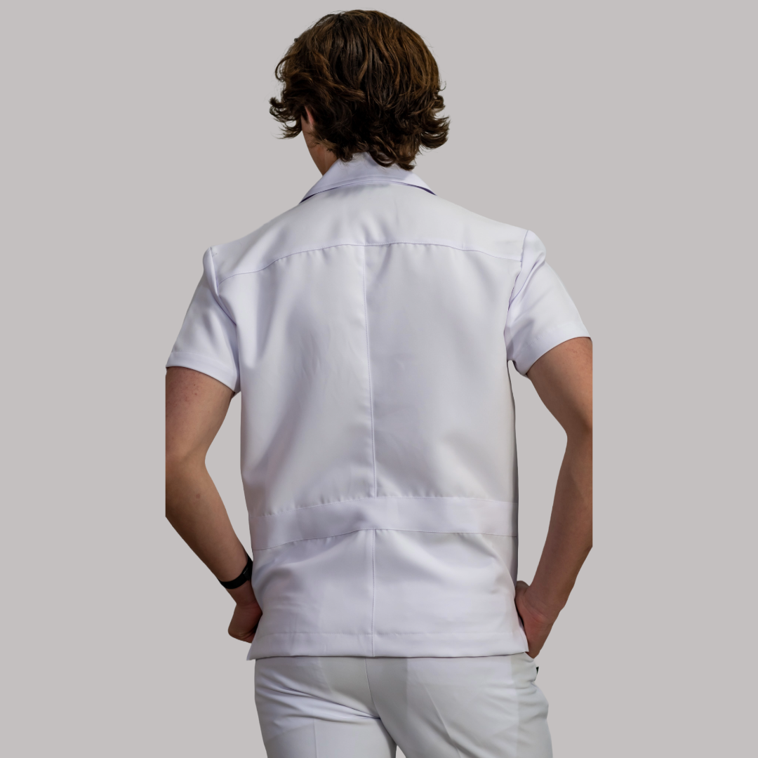 Filipina Hombre Blanca Alviero cuello sport Con Cierre Antifluido