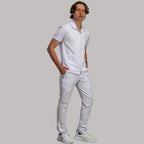 Filipina Hombre Alviero  Stretch Antifluido Sport Con Cierre Blanca