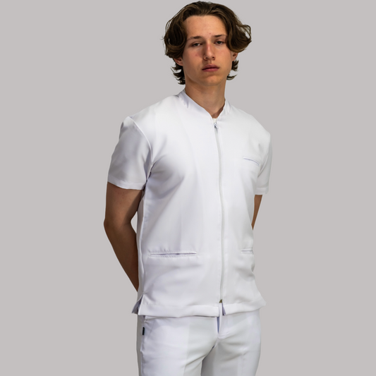 Filipina Hombre Blanca cuello MAO con cierre Antifluido