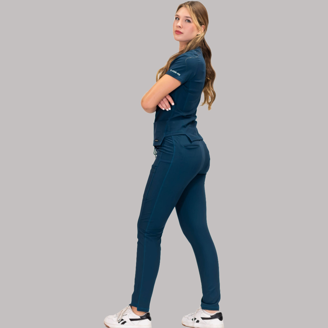 Filipina Quirúrgica Azul Caribe Mujer Antifluido, Scrubs 300