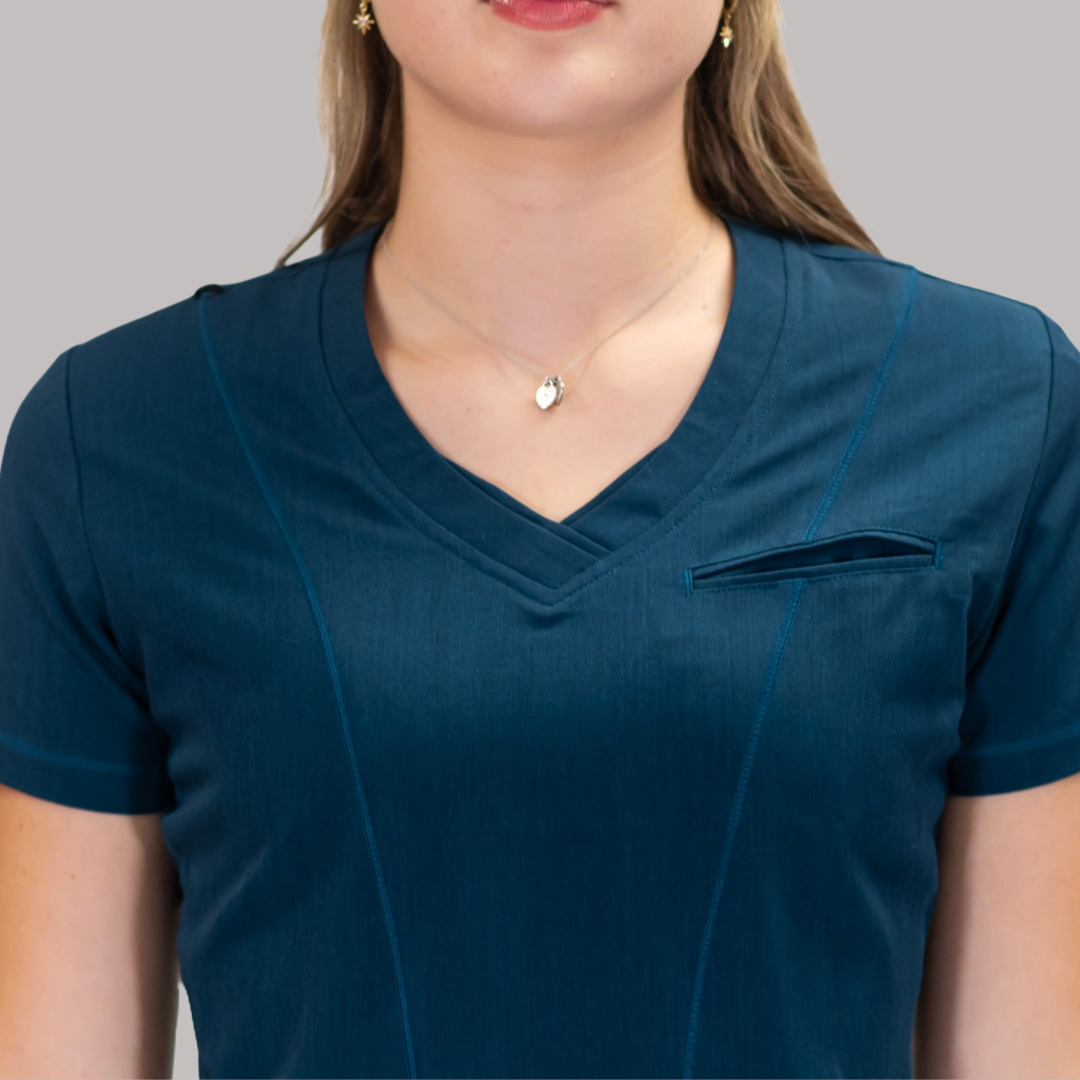 Filipina Quirúrgica Azul Caribe Mujer Antifluido, Scrubs 300