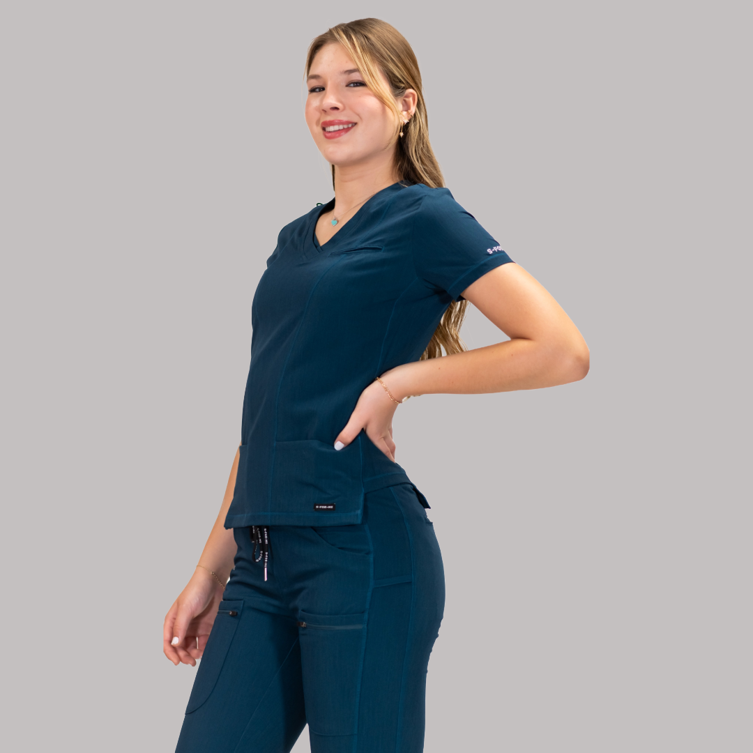 Filipina Quirúrgica Azul Caribe Mujer Antifluido, Scrubs 300