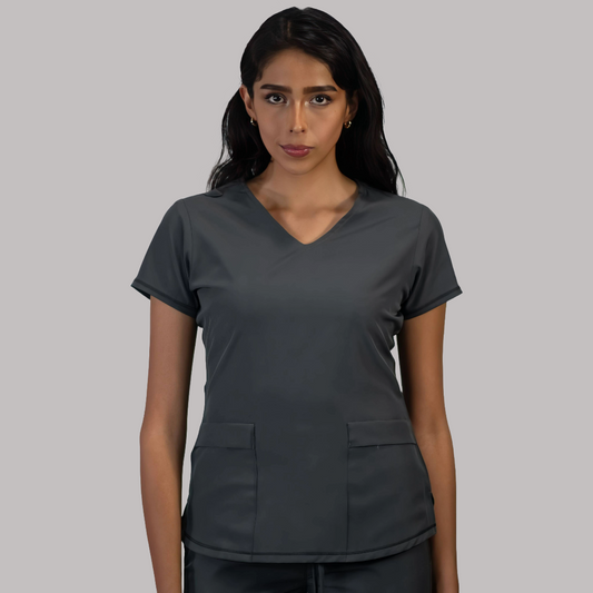 Filipina Quirúrgica Gris Oxford Mujer, Scrubs Est. 600 F.W (Uniformes Medicos)