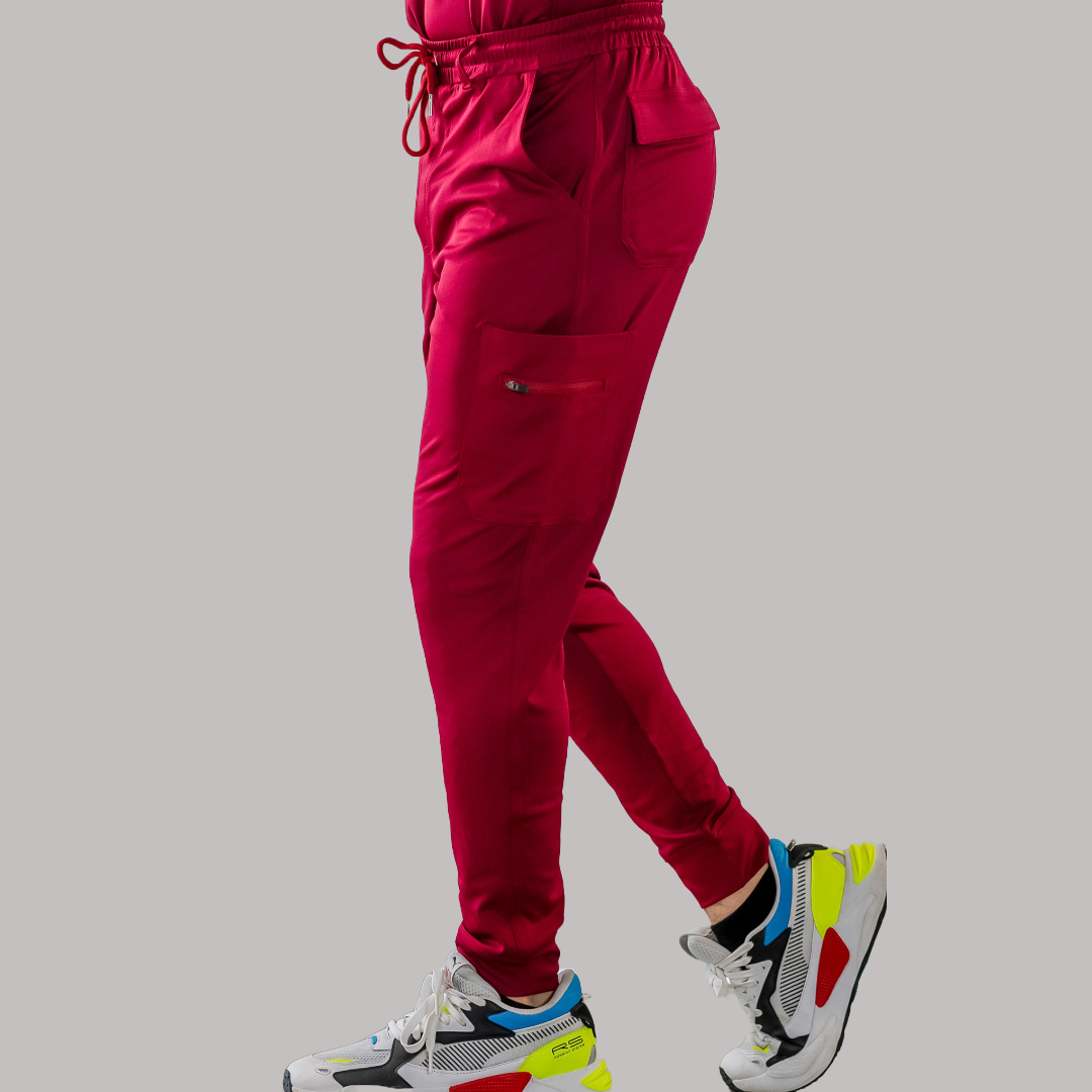 Men’s Scrub Jogger Super Stretch Burgundy, Scrubs 901