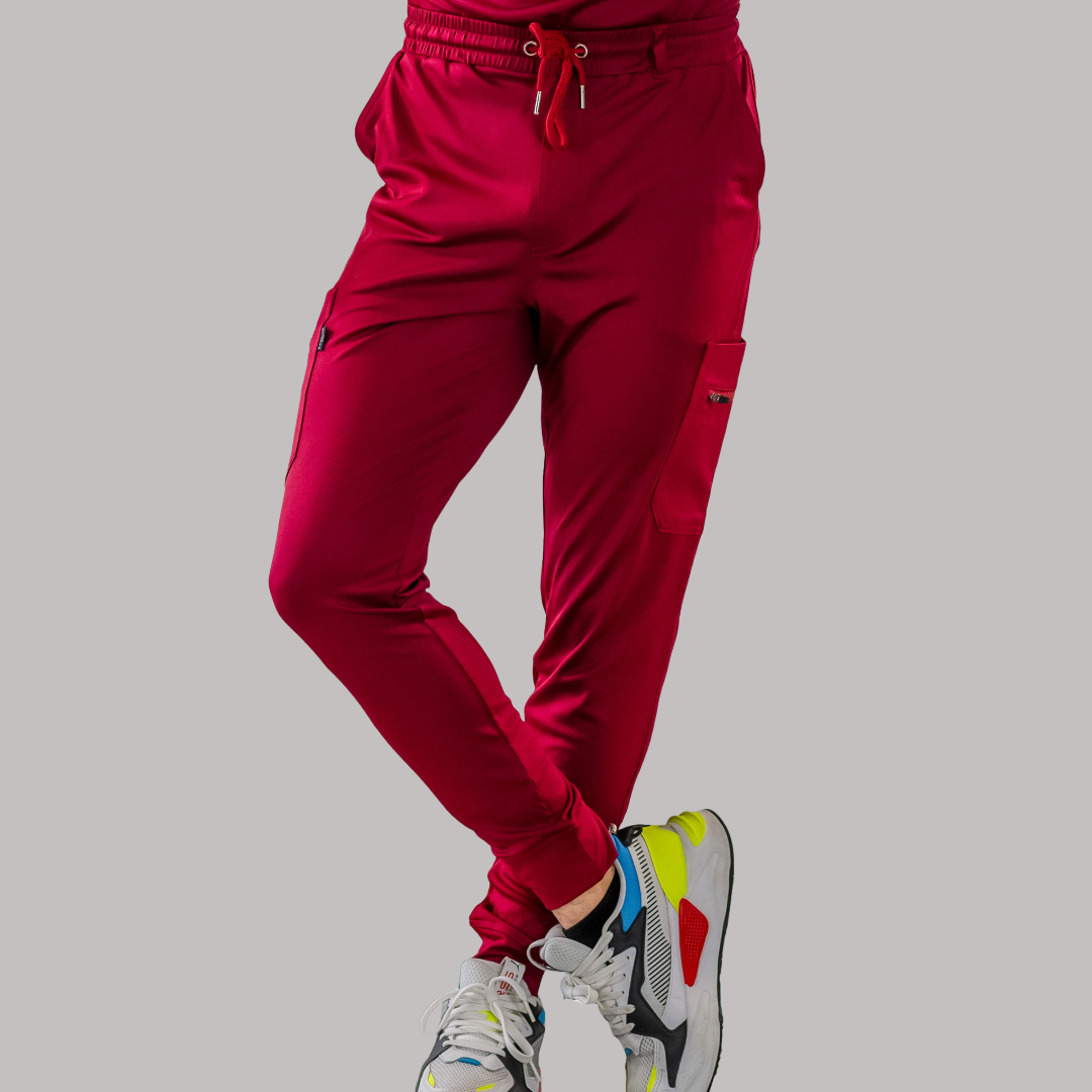 Men’s Scrub Jogger Super Stretch Burgundy, Scrubs 901