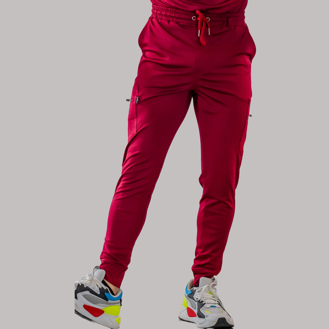 Men’s Scrub Jogger Super Stretch Burgundy, Scrubs 901