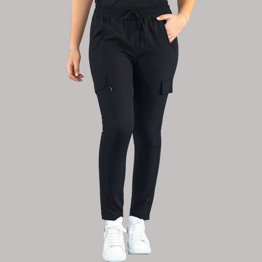 Pantalón Quirúrgico Skinny, Negro F.W Mujer, Scrubs 520