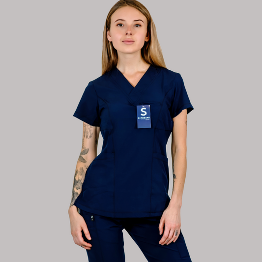 Filipina Quirúrgica Mujer Azul Mno Tono 2, Scrubs 501 FW (Uniformes Médicos)