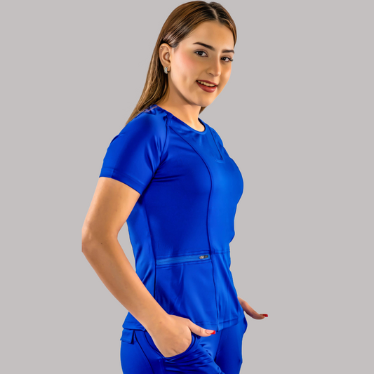 Filipina Quirúrgica Scrubs Super Stretch Mujer 901 Azul Rey
