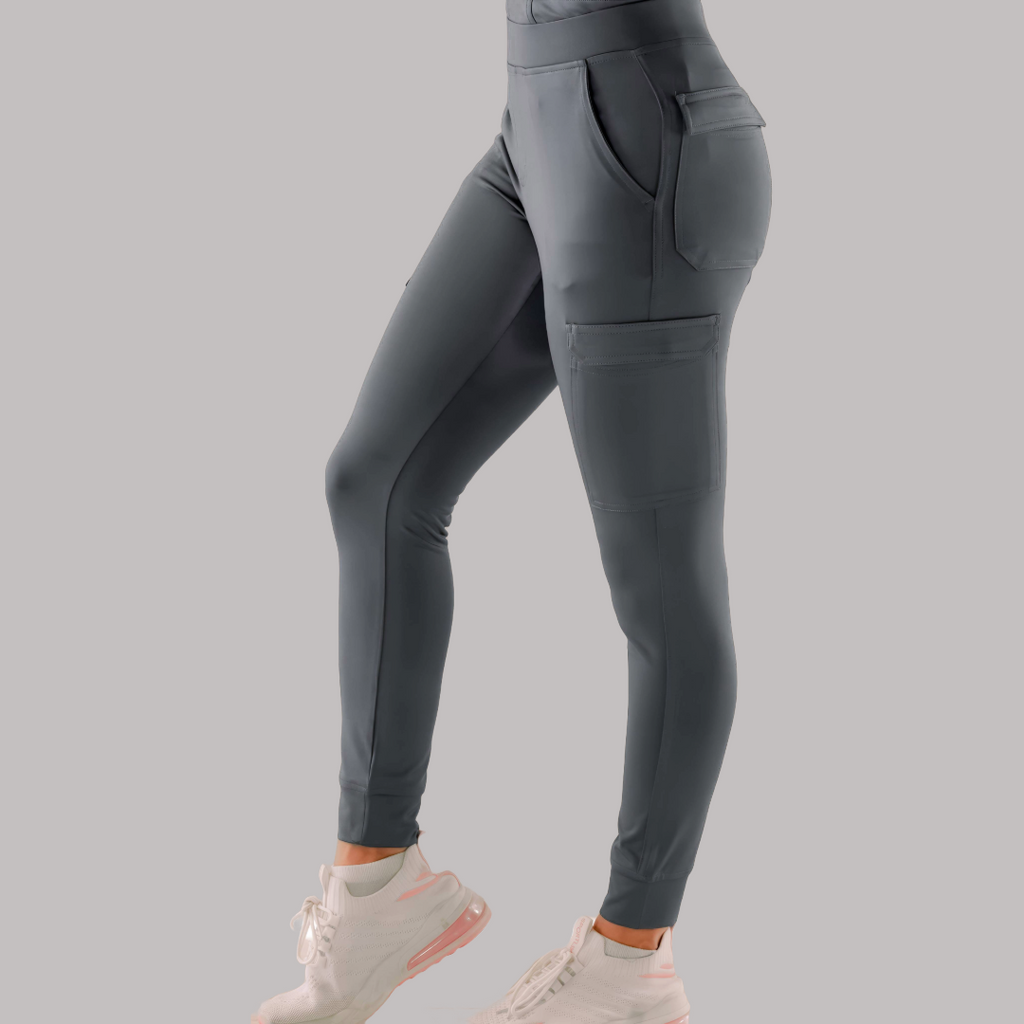 Jogger Quirurgico Mujer Gris Oxford Super Stretch, Scrubs 901