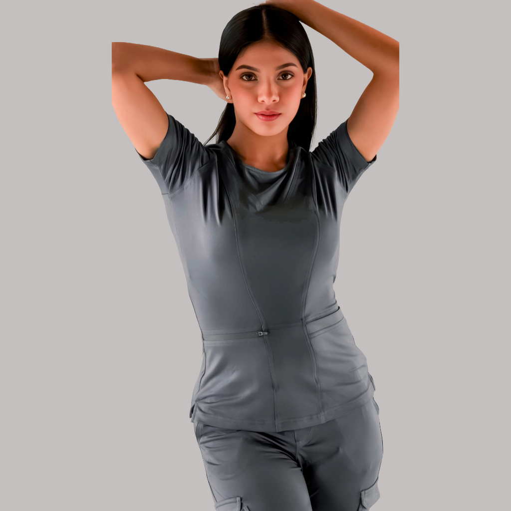 Filipina Quirurgica Mujer Gris Oxford Super Stretch, Scrubs 901