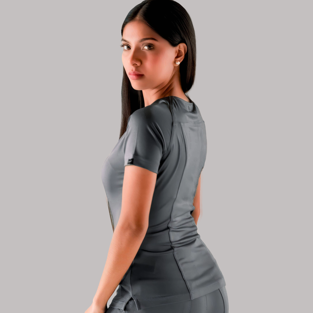 Filipina Quirurgica Mujer Gris Oxford Super Stretch, Scrubs 901