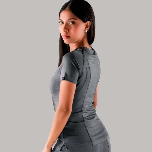 Filipina Quirurgica Mujer 901 Gris Oxford Super Stretch