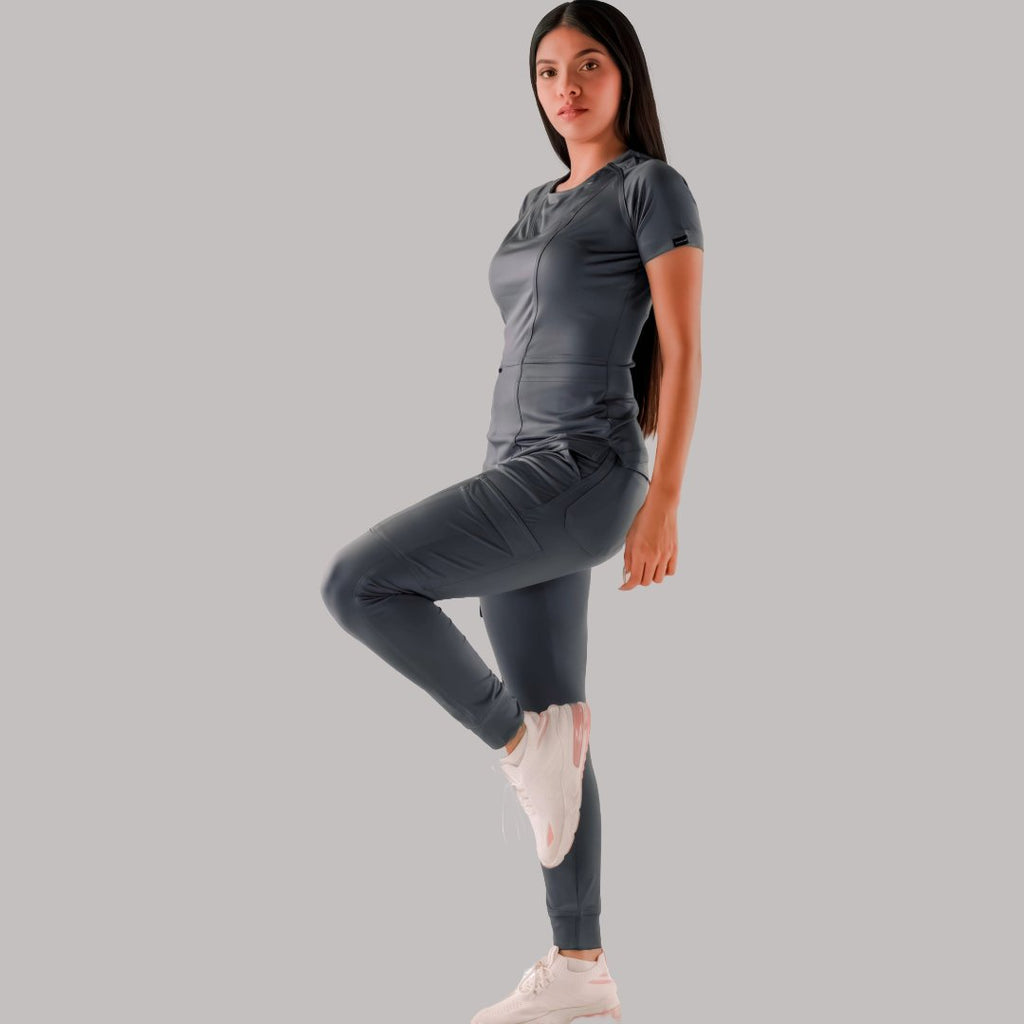 Jogger Super Stretch Mujer Gris Oxford, Scrubs 901