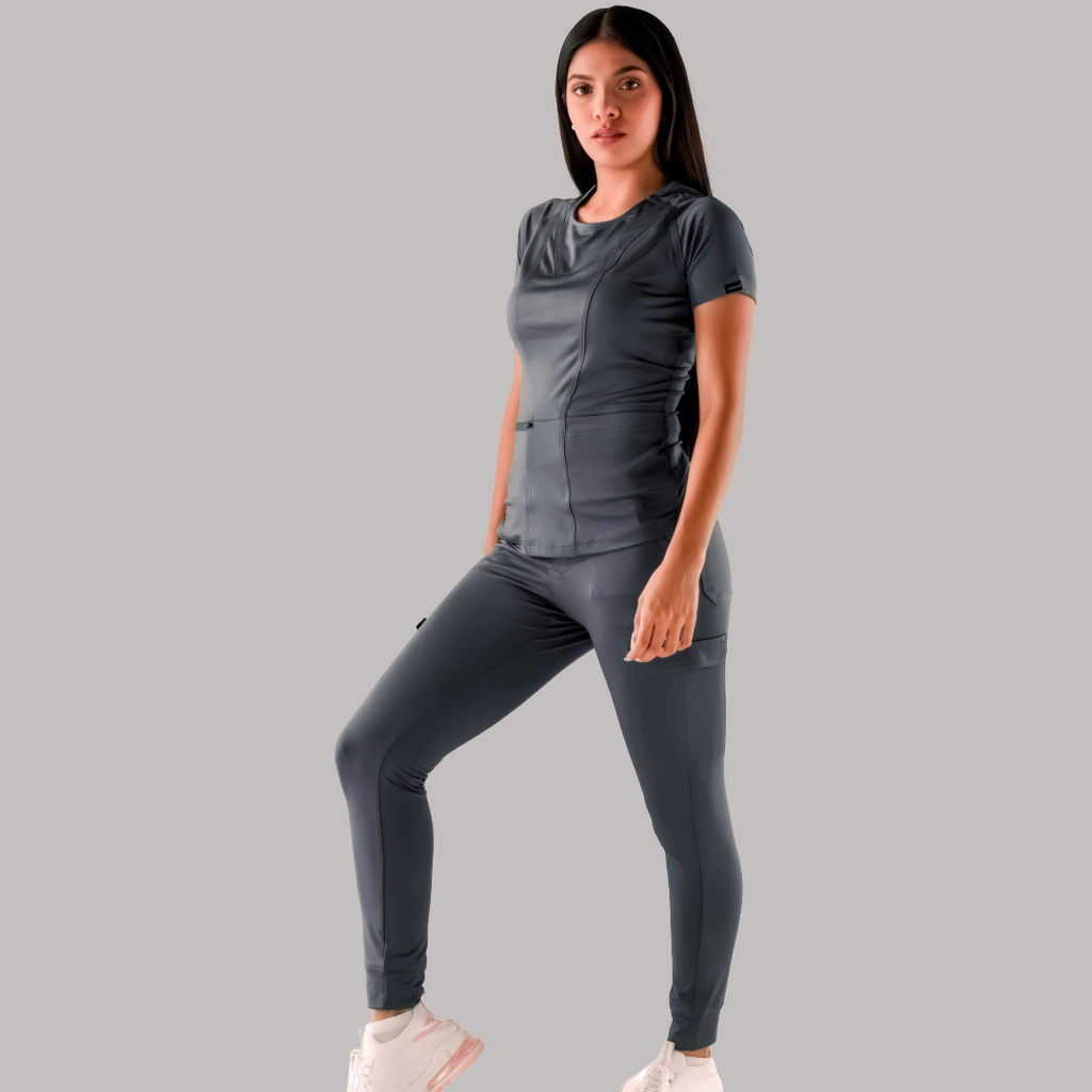 Filipina Quirurgica Mujer Gris Oxford Super Stretch, Scrubs 901
