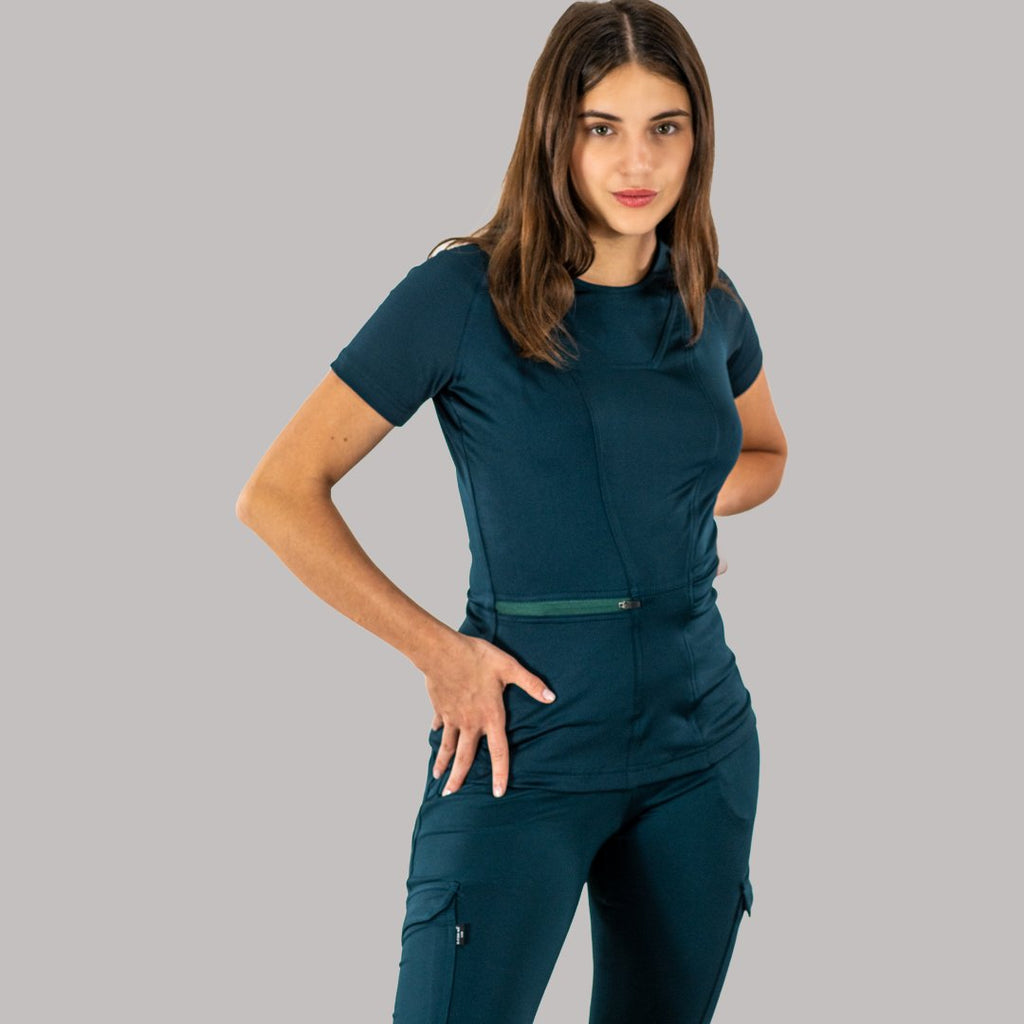 Filipina Médica 901 Verde Botella Super Stretch para Mujer