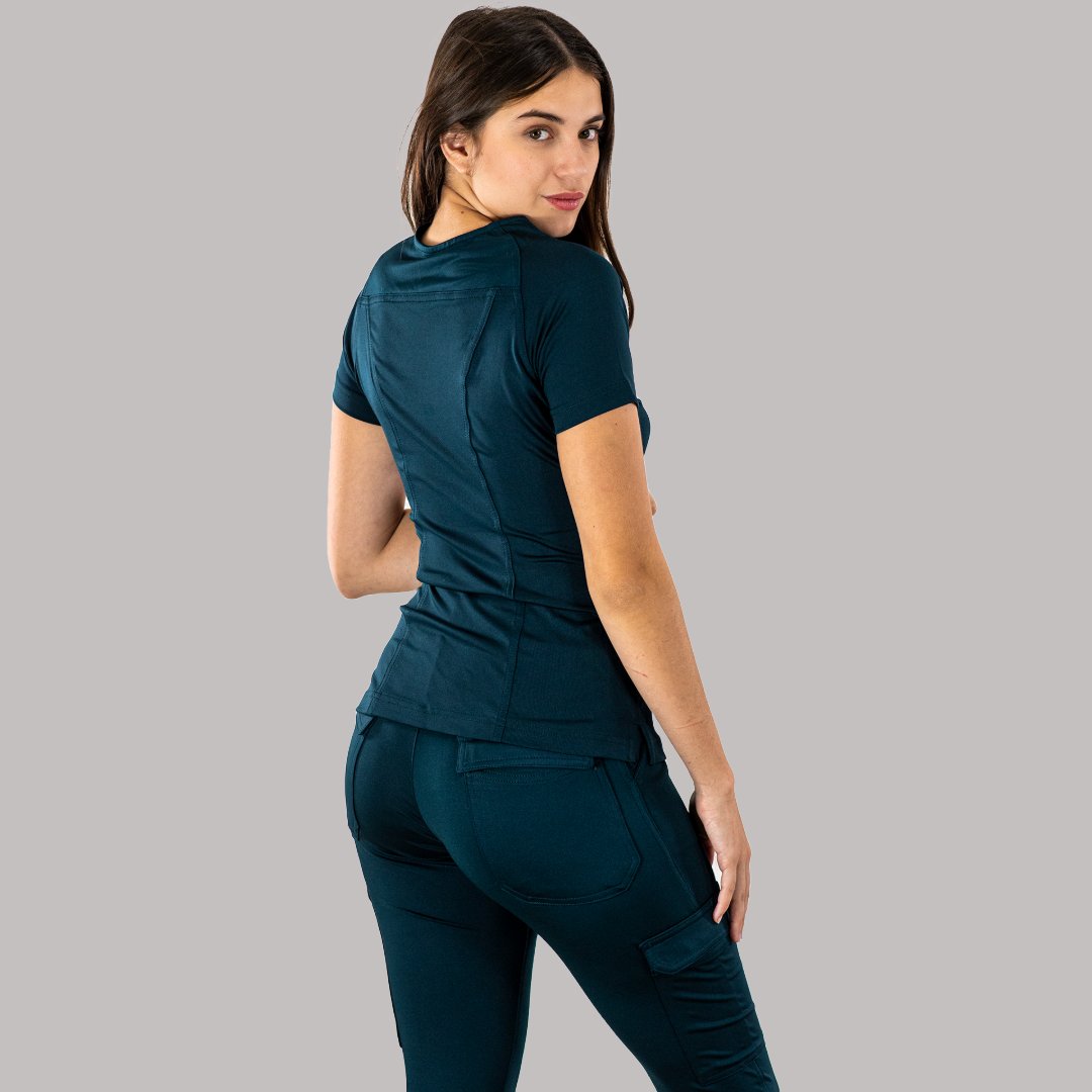 Filipina Médica 901 Verde Botella Super Stretch para Mujer