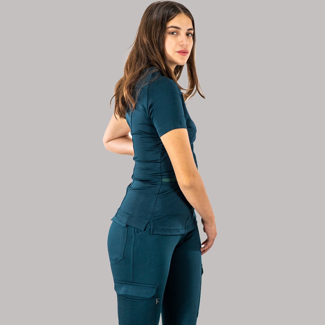 Filipina Médica 901 Verde Botella Super Stretch para Mujer
