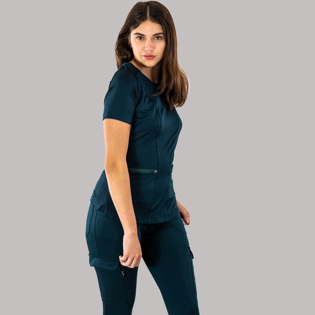 Filipina Médica 901 Verde Botella Super Stretch para Mujer